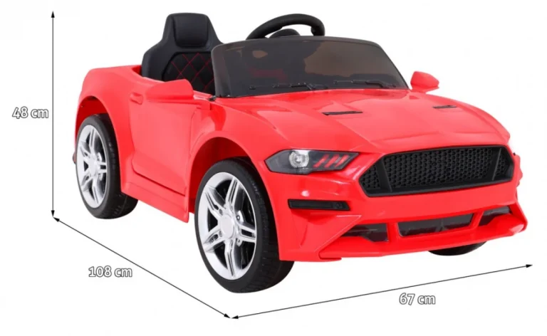 Gt Sport Automobil Na Baterije Za Djecu Crveni + Daljinski Upravljač + Spori Start + Prtljažnik + Mp3 Led, Crvena 2