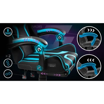 Gaming Stolica Sofotel Specter, Okretna, S Osloncem Za Noge, Plava 11