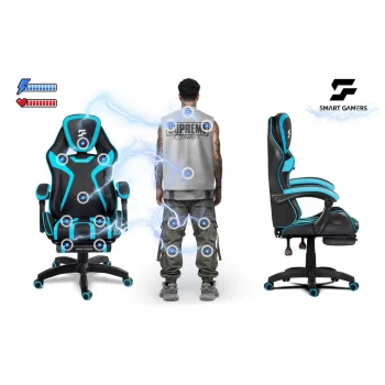 Gaming Stolica Sofotel Specter, Okretna, S Osloncem Za Noge, Plava 3