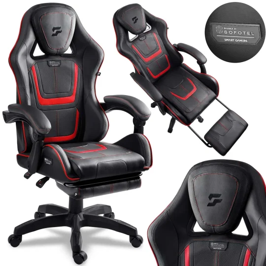 Gaming Stolica Sofotel Specter, Okretna, S Osloncem Za Noge, Siva, Var. 242901 1