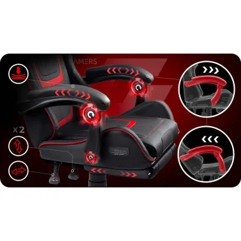 Gaming Stolica Sofotel Specter, Okretna, S Osloncem Za Noge, Siva, Var. 242901 11