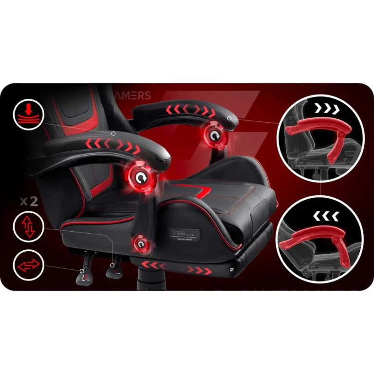 Gaming Stolica Sofotel Specter, Okretna, S Osloncem Za Noge, Siva, Var. 242901 11