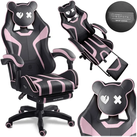 Gaming Stolica Sofotel Specter, Okretna, S Osloncem Za Noge, Siva, Var. 242903 1