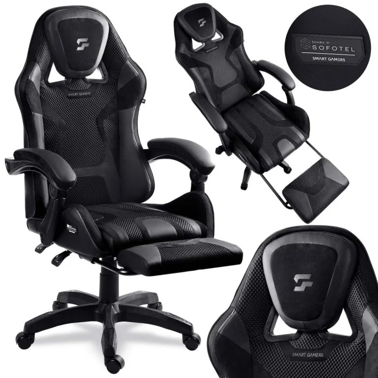 Gaming Stolica Sofotel Specter, Okretna, S Osloncem Za Noge, Siva 1