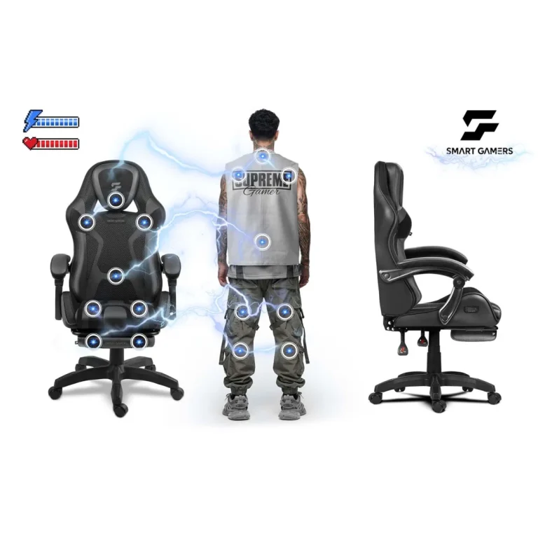 Gaming Stolica Sofotel Specter, Okretna, S Osloncem Za Noge, Siva 3