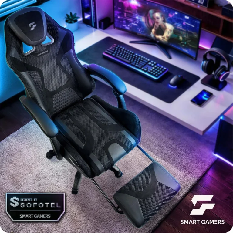 Gaming Stolica Sofotel Specter, Okretna, S Osloncem Za Noge, Siva 4