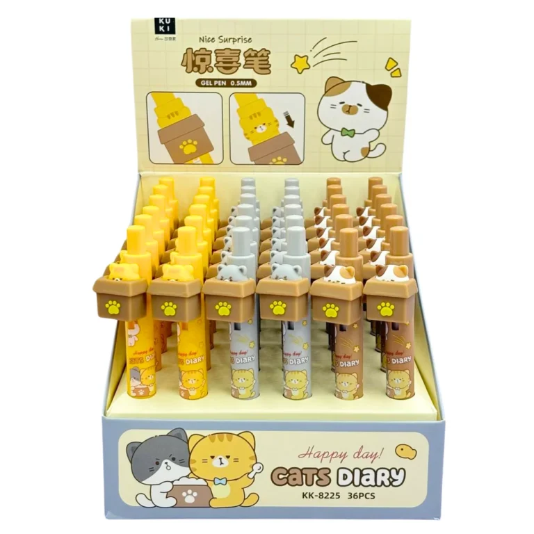 Gel Olovka Za Mačke U Kutiji, Plava Tinta 0,5 Mm 3