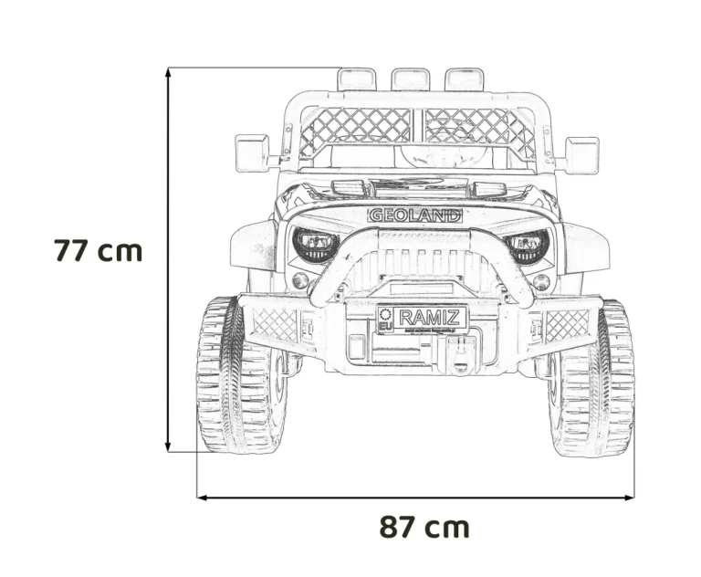 Geoland Power Terenski Auto Za 2 Djece, Crni 2