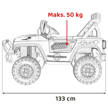 Geoland Power Terenski Auto Za 2 Djece, žuti 3