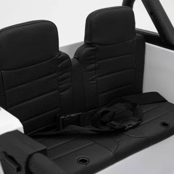 Geoland Power Terenski Automobil Za 2 Djece Bijeli + Daljinski Upravljač + 2x200w Motora + Prtljažnik + Mp3 Radio + Led, Bijela 13