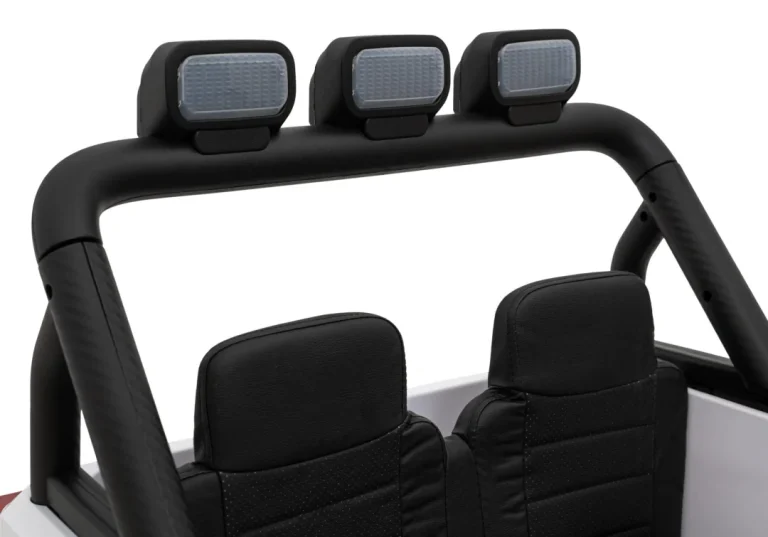 Geoland Power Terenski Automobil Za 2 Djece Bijeli + Daljinski Upravljač + 2x200w Motora + Prtljažnik + Mp3 Radio + Led, Bijela 14