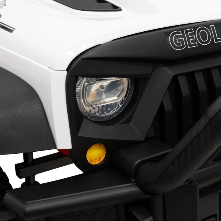Geoland Power Terenski Automobil Za 2 Djece Bijeli + Daljinski Upravljač + 2x200w Motora + Prtljažnik + Mp3 Radio + Led, Bijela 16