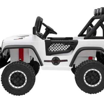 Geoland Power Terenski Automobil Za 2 Djece Bijeli + Daljinski Upravljač + 2x200w Motora + Prtljažnik + Mp3 Radio + Led, Bijela 6