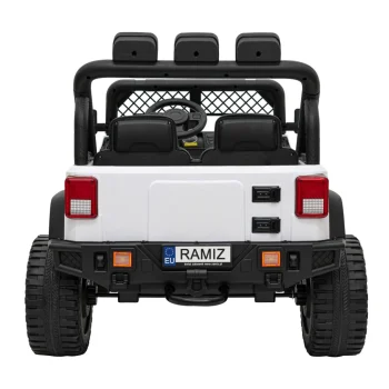 Geoland Power Terenski Automobil Za 2 Djece Bijeli + Daljinski Upravljač + 2x200w Motora + Prtljažnik + Mp3 Radio + Led, Bijela 8