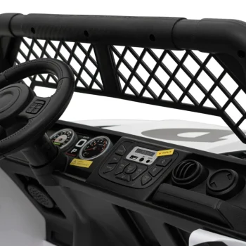 Geoland Power Terenski Automobil Za 2 Djece Bijeli + Daljinski Upravljač + 2x200w Motora + Prtljažnik + Mp3 Radio + Led, Bijela 9