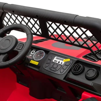 Geoland Power Terenski Automobil Za 2 Djece Crveni + Daljinski Upravljač + 2x200w Motora + Prtljažnik + Mp3 Radio + Led, Crvena 10