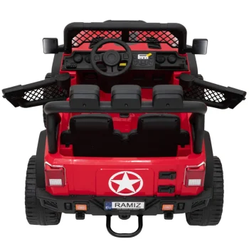 Geoland Power Terenski Automobil Za 2 Djece Crveni + Daljinski Upravljač + 2x200w Motora + Prtljažnik + Mp3 Radio + Led, Crvena 11