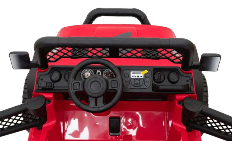 Geoland Power Terenski Automobil Za 2 Djece Crveni + Daljinski Upravljač + 2x200w Motora + Prtljažnik + Mp3 Radio + Led, Crvena 12