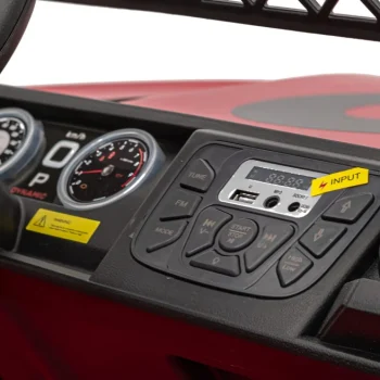 Geoland Power Terenski Automobil Za 2 Djece Crveni + Daljinski Upravljač + 2x200w Motora + Prtljažnik + Mp3 Radio + Led, Crvena 13
