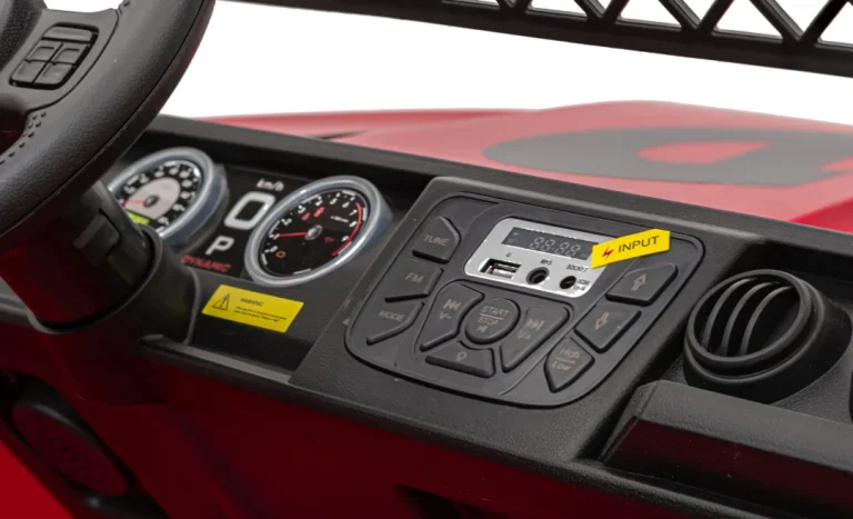 Geoland Power Terenski Automobil Za 2 Djece Crveni + Daljinski Upravljač + 2x200w Motora + Prtljažnik + Mp3 Radio + Led, Crvena 13