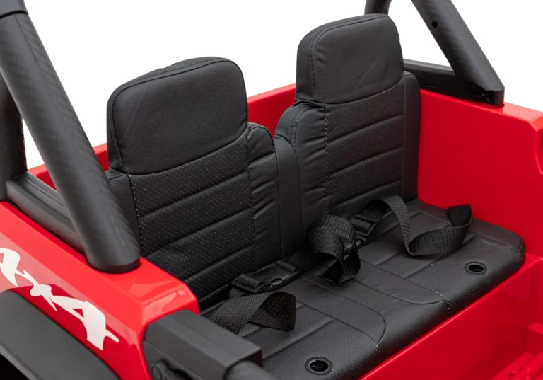 Geoland Power Terenski Automobil Za 2 Djece Crveni + Daljinski Upravljač + 2x200w Motora + Prtljažnik + Mp3 Radio + Led, Crvena 14