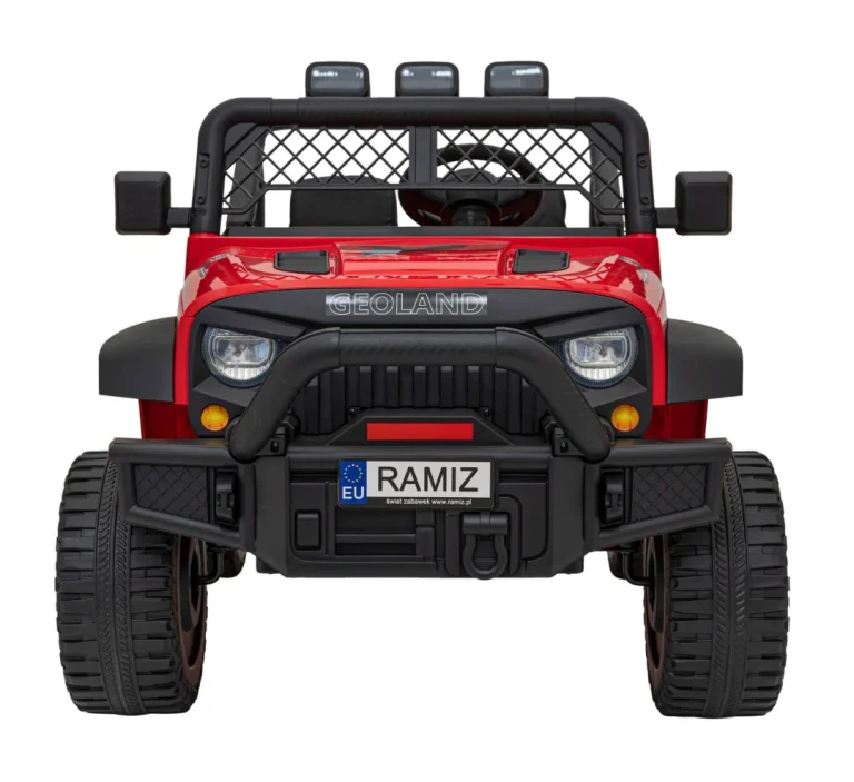 Geoland Power Terenski Automobil Za 2 Djece Crveni + Daljinski Upravljač + 2x200w Motora + Prtljažnik + Mp3 Radio + Led, Crvena 4