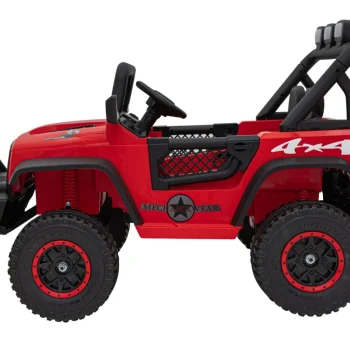 Geoland Power Terenski Automobil Za 2 Djece Crveni + Daljinski Upravljač + 2x200w Motora + Prtljažnik + Mp3 Radio + Led, Crvena 6