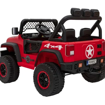 Geoland Power Terenski Automobil Za 2 Djece Crveni + Daljinski Upravljač + 2x200w Motora + Prtljažnik + Mp3 Radio + Led, Crvena 7