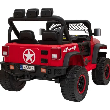 Geoland Power Terenski Automobil Za 2 Djece Crveni + Daljinski Upravljač + 2x200w Motora + Prtljažnik + Mp3 Radio + Led, Crvena 8