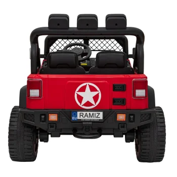 Geoland Power Terenski Automobil Za 2 Djece Crveni + Daljinski Upravljač + 2x200w Motora + Prtljažnik + Mp3 Radio + Led, Crvena 9
