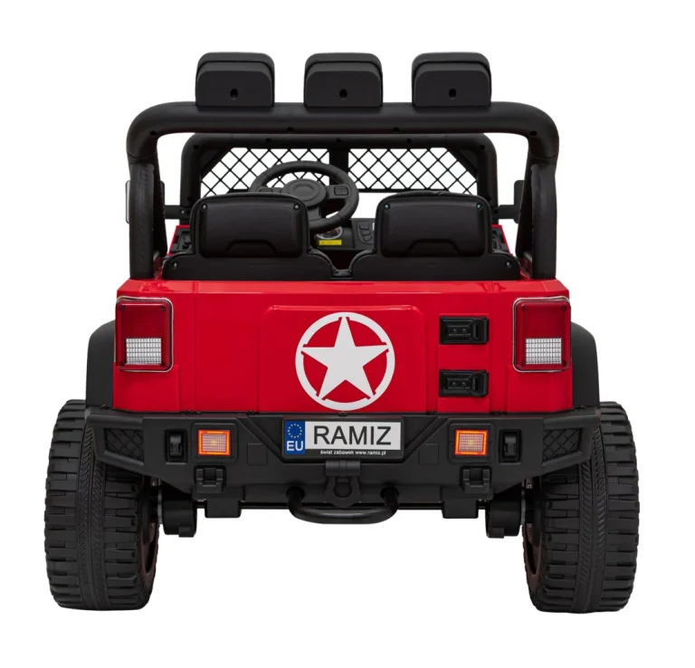 Geoland Power Terenski Automobil Za 2 Djece Crveni + Daljinski Upravljač + 2x200w Motora + Prtljažnik + Mp3 Radio + Led, Crvena 9