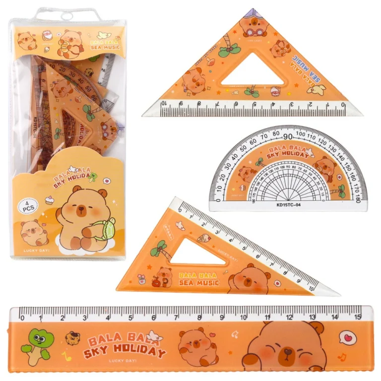 Geometrijski Set S Motivom Kapibare, 4 Komada 1