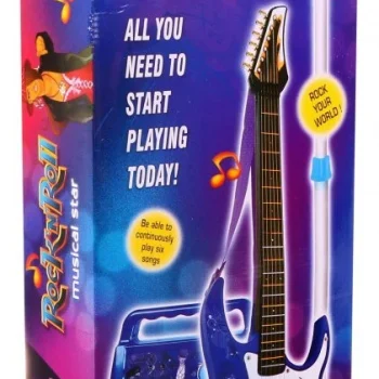 Gitara S Priborom Za Djecu 6+ Plavi Set + Pojačalo + Mikrofon 3