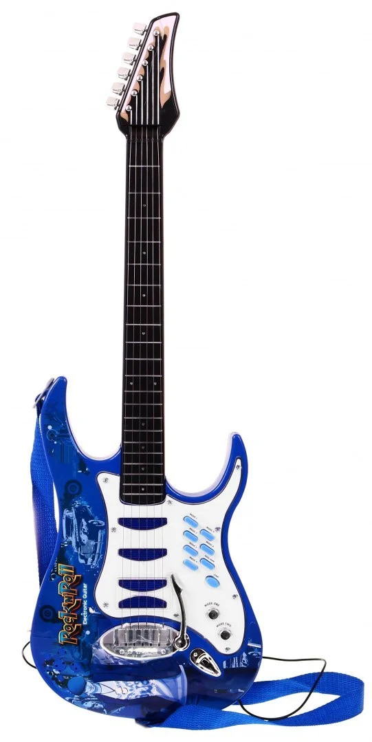 Gitara S Priborom Za Djecu 6+ Plavi Set + Pojačalo + Mikrofon 4