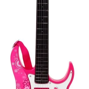 Gitara S Priborom Za Djecu 6+ Ružičasti Set + Pojačalo + Mikrofon 3