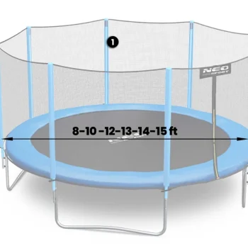 Gornji Stup Trampolina Neo Sport, Vanjska Mreža, 8–15 Ft, Plavi 3