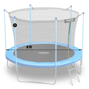 Gornji Stup Za Trampolin Neo Sport 183 Cm, 6 Ft, Unutarnja Mreža, Plava 2
