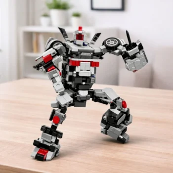 Građevinske Kocke 2u1 Robot Trkaći Auto Bijeli 320 Kom 5