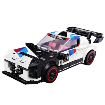 Građevinske Kocke 2u1 Sportski Auto Robot Bijeli 320 Kom 4