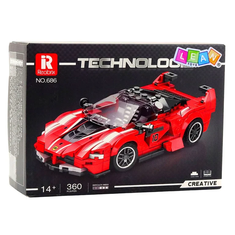 Građevinske Kocke Fxx K Trkaći Auto Crveni 360 Kom 5