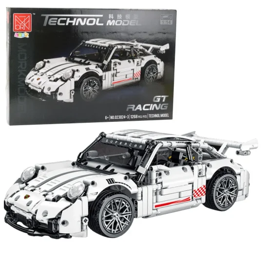 Građevinske Kocke Gt Trkaći Auto Bijeli 1:14 1268 Kom 1