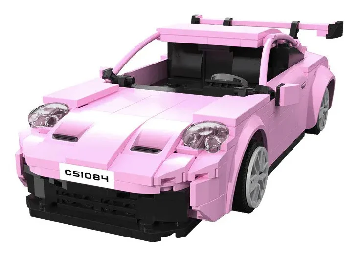 Građevinske Kocke Rc Sportski Auto Ružičasti 280 Dijelova 6+ 3