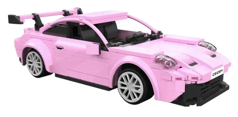 Građevinske Kocke Rc Sportski Auto Ružičasti 280 Dijelova 6+ 4