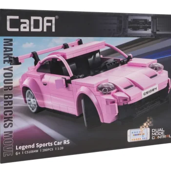 Građevinske Kocke Rc Sportski Auto Ružičasti 280 Dijelova 6+ 6