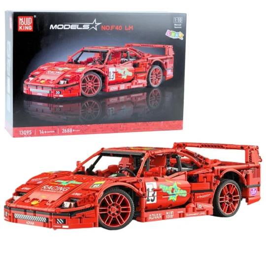 Građevinske Kocke Sportski Automobili Trkaći Crveni 1:10 2688 Kom 1