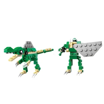 Građevinske Kocke Dinosaur Robot 2u1 57–70 Kom 4