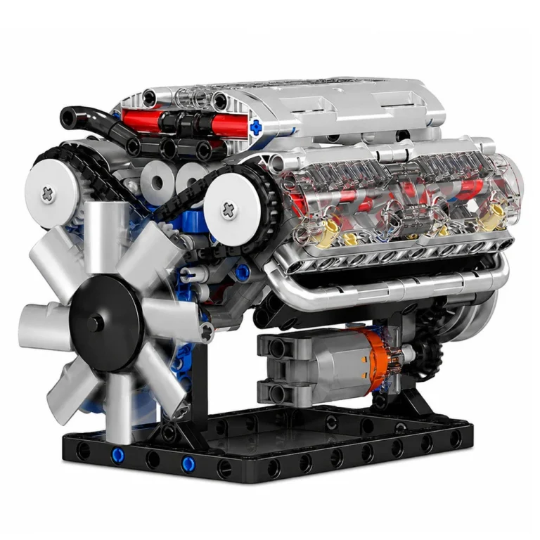 Građevinske Kocke Mehanički V8 Motor, Pokretni Klipovi, 552 Kom 3