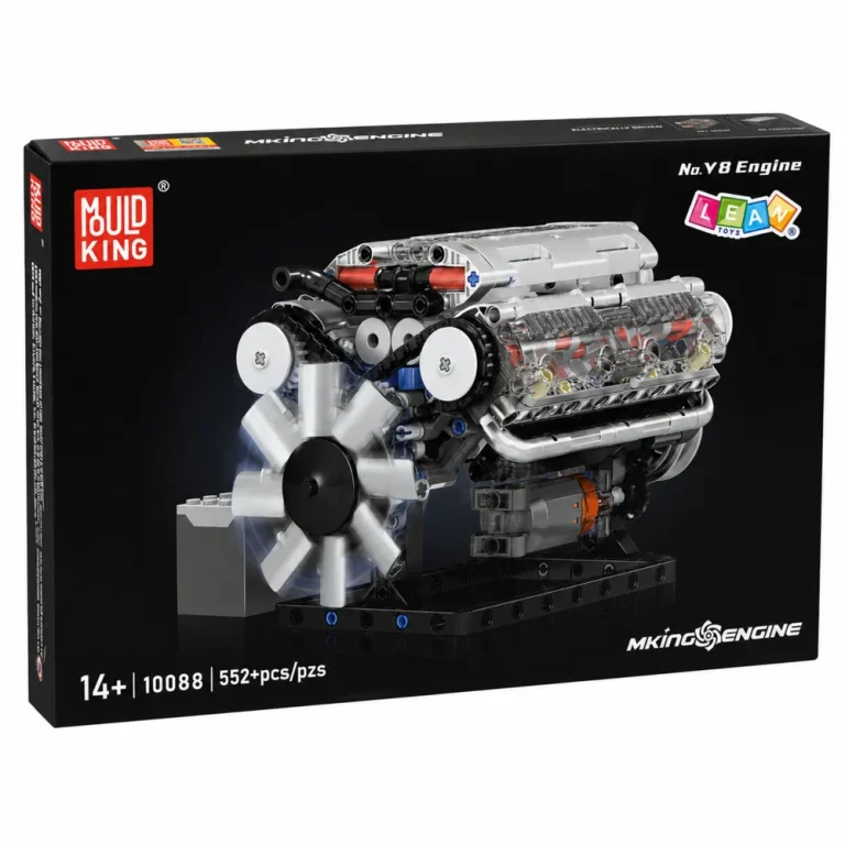 Građevinske Kocke Mehanički V8 Motor, Pokretni Klipovi, 552 Kom 6