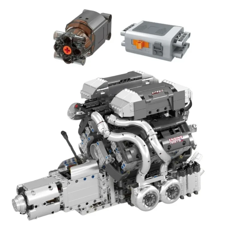 Građevinske Kocke Motor V8 S Mjenjačem 2024 Dijela 2