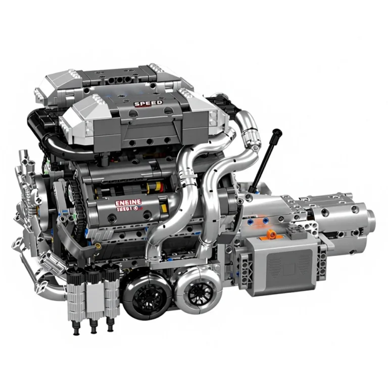 Građevinske Kocke Motor V8 S Mjenjačem 2024 Dijela 4